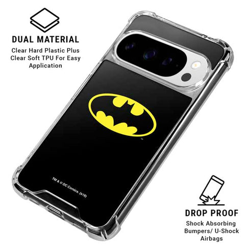 DC Comics Batman Movie 1989 Logo Google Pixel 10 Pro XL Clear Case